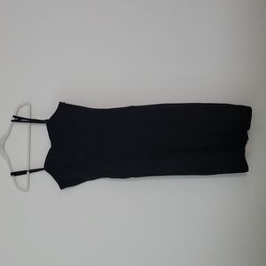 Black jumpsuit with removable straps.